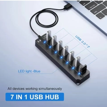 USB 3.0 HUB 5Gbps, 7 Ports