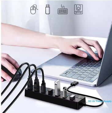 USB 3.0 HUB 5Gbps, 7 Ports