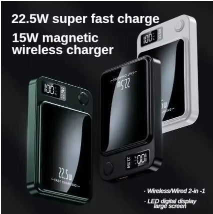 50000 or 100000 mAh Wireless Magnetic Power Bank, Super Fast Charging. for iPhone Huawei Samsung.