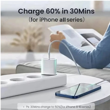 40W PD Fast Charger for iPhone 14 13 12 11 15 16 Pro Max, USB C Cable for iPhone 15 16 Plus, Fast Charging Data Line