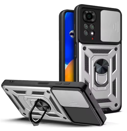 Unbreakable sliding case for Xiaomi Redmi Note 13,12,11 Pro,Plus,11s,12s.
