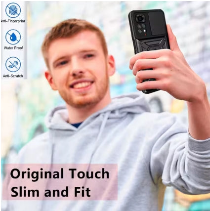 Unbreakable sliding case for Xiaomi Redmi Note 13,12,11 Pro,Plus,11s,12s.