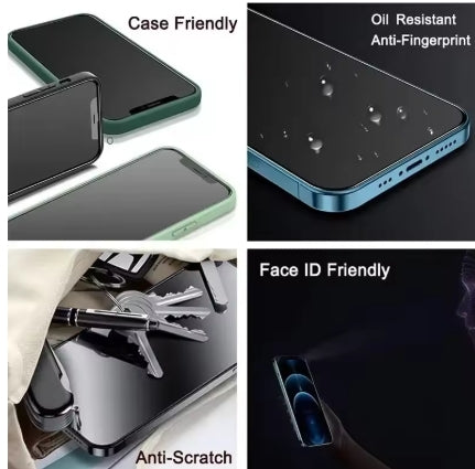 Anti-spy Screen Protector for iPhone 15 14 13 12 11 Pro Max Mini X XS Poly 7 8 6 Plus SE