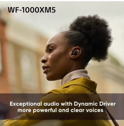 Sony WF-1000XM5: Wireless Bluetooth headphones with ultra-high-performance noise reduction.