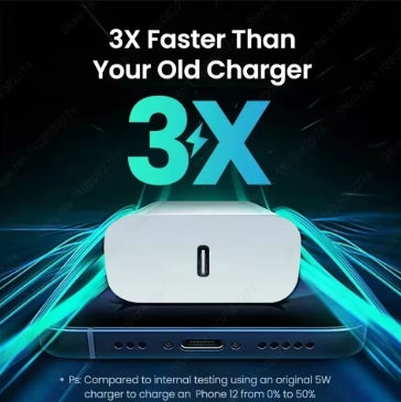 40W PD Fast Charger for iPhone 14 13 12 11 15 16 Pro Max, USB C Cable for iPhone 15 16 Plus, Fast Charging Data Line 