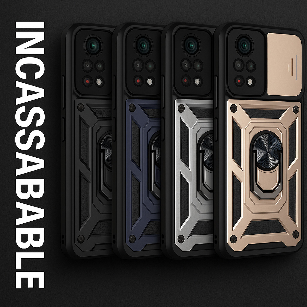 Unbreakable sliding case for Xiaomi Redmi Note 13,12,11 Pro,Plus,11s,12s.
